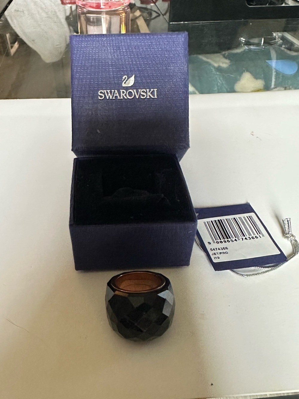 Swarovski Nirvana ring size 52 black 846388